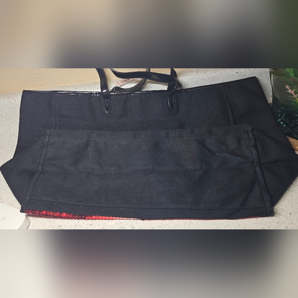 New Victoria's Secret Black & Multi Seo Tote/Weekender 16"X13"X5.5" - Picture 8 of 8